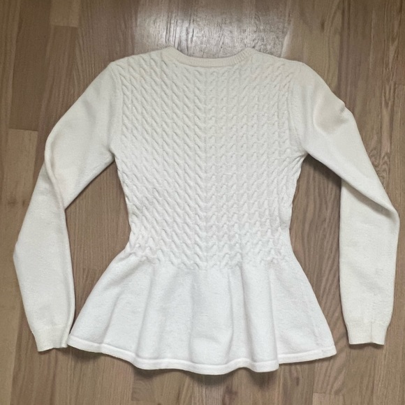 Ted Baker Ivory Peplum Sweater - Picture 3 of 7